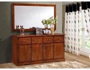 Buffet bas 3 portes + miroir Jakarta