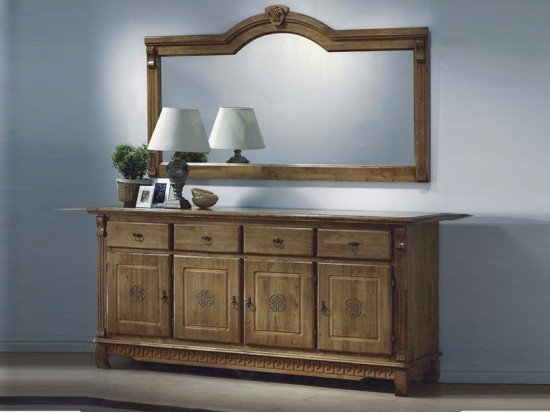 Buffet bas 4 portes + Miroir Opium