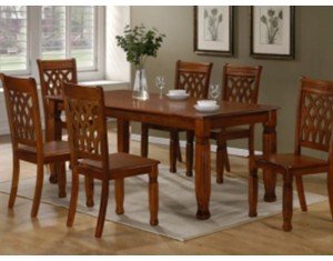  Table à manger 6 chaises bois 7733