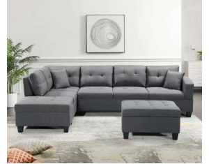 Salon d'angle + pouf petronas