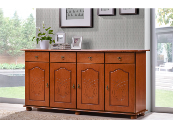 Buffet bas 4 portes bois chocolat